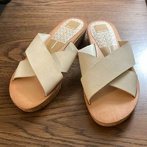 Dolce Vita | White Cork Sandals